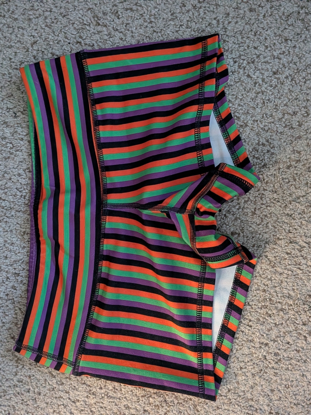 Fleo Kids Striped Shorts in Purple, Green & Orange